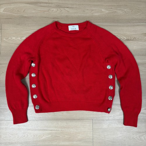 Allude womens red knit sweater - allude,
