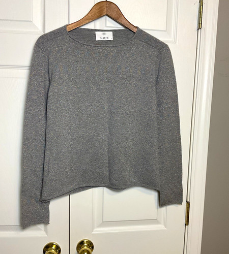 Allude gray glitter knit - gray,