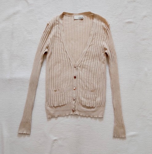 Allude rib cardigan