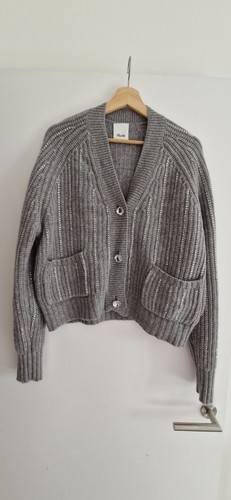 Wool cashmere grey cardigan - &,